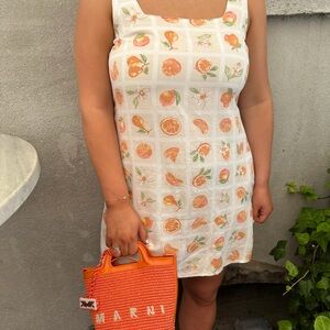Marni Citrus Print Mini Dress